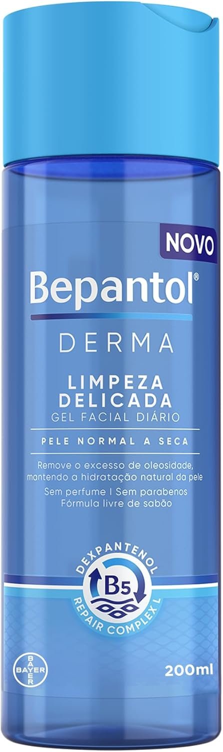 Bepantol Derma Gel de Limpeza Facial, Hidratante, Pele Normal a Seca, 200ml